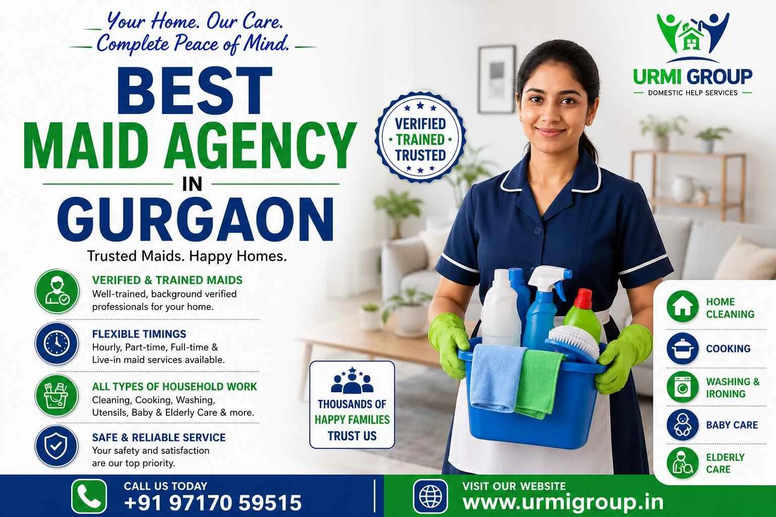 Best Maid Agency in Gurgaon: Reliable Domestic Help for Modern Families
