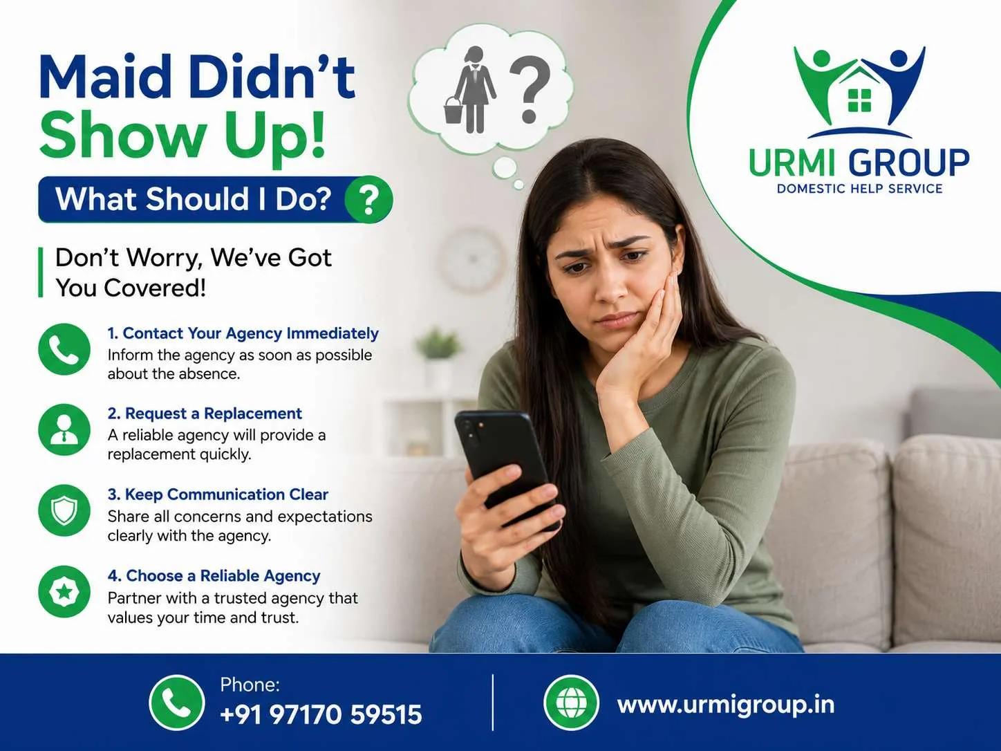 Maid Didn’t Show Up! What Should I Do? A Complete Guide to Handling the Situation Calmly